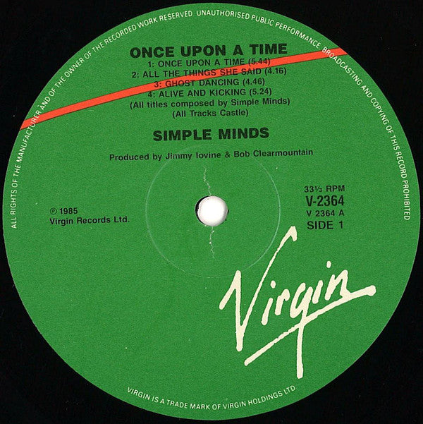 Simple Minds : Once Upon A Time (LP, Album)