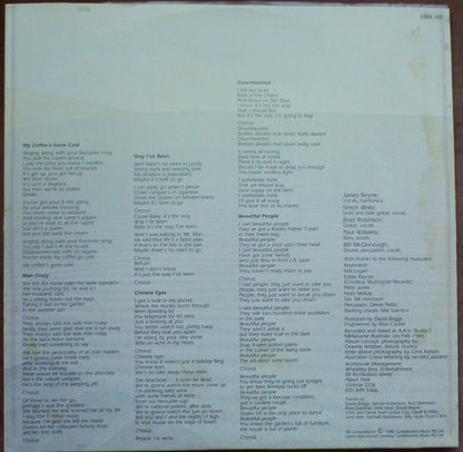 Australian Crawl : The Boys Light Up (LP, Album)