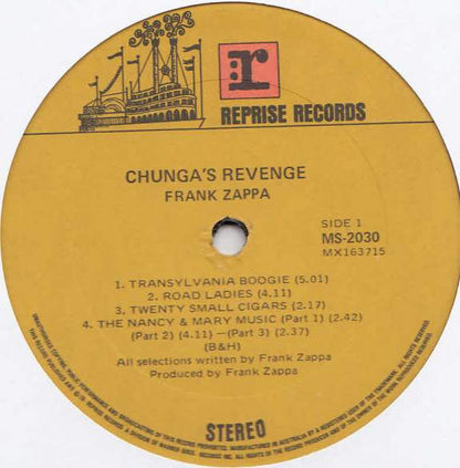 Frank Zappa : Chunga's Revenge (LP, Album, Gat)