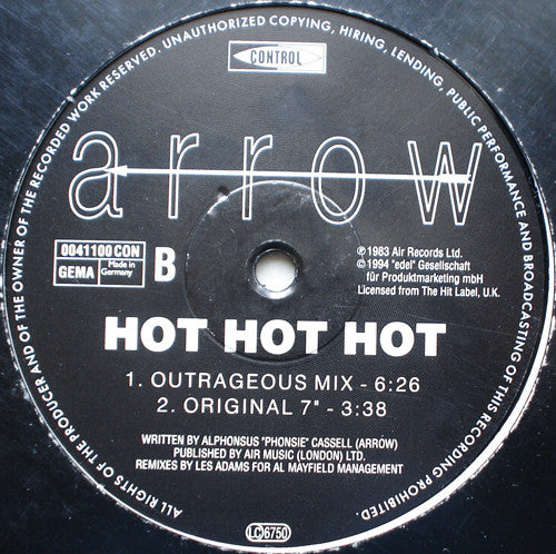 Arrow (2) : Hot Hot Hot - The '94 Remixes (12")