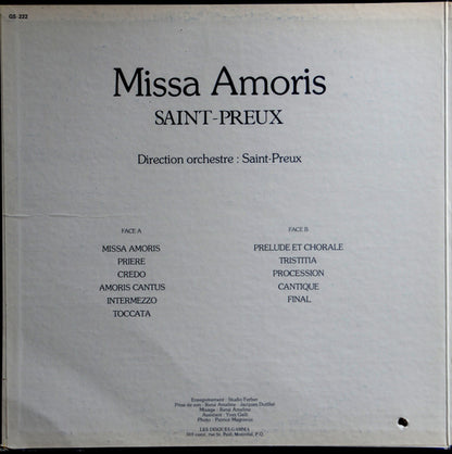 Saint-Preux : Missa Amoris (LP, Album)