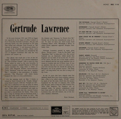 Gertrude Lawrence : The Original Star  (LP, Comp, Mono)