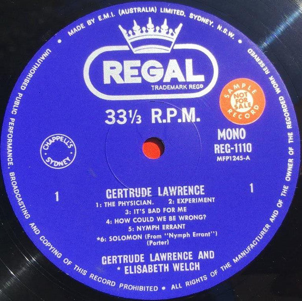 Gertrude Lawrence : The Original Star  (LP, Comp, Mono)