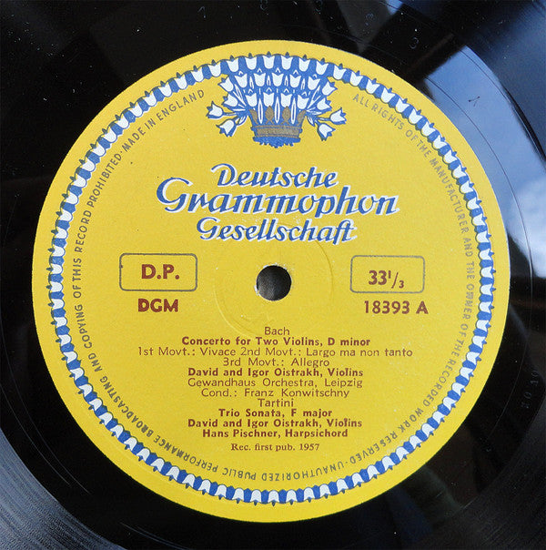 Johann Sebastian Bach, Antonio Vivaldi, Giuseppe Tartini : Double Concertos By Bach And Vivaldi, Trio Sonatas By Bach And Tartini (LP, Mono)