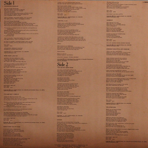 Peter Allen : Tenterfield Saddler (LP, Album, RE)