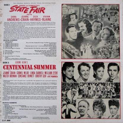 Rodgers & Hammerstein / Jerome Kern : The Original Musical Sound Track Recording From State Fair And Centennial Summer (LP, Comp)