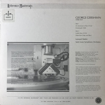 George Gershwin, Leonard Slatkin, Saint Louis Symphony Orchestra : An American In Paris / Promenade / Catfish Row (LP, Comp, Ltd, Num, Gat)
