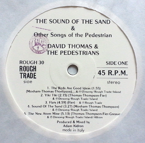 David Thomas And The Pedestrians : The Sound Of The Sand And Other Songs Of The Pedestrian (LP, Album)