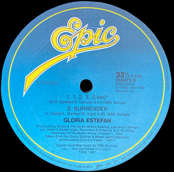 Gloria Estefan : Here We Are (12", Maxi)