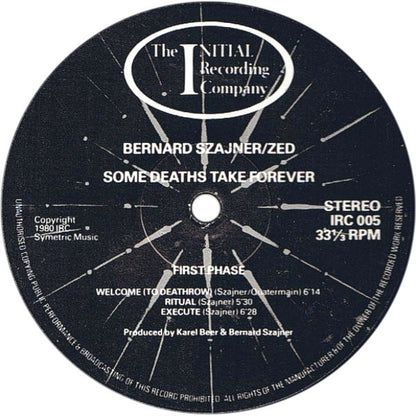 Bernard Szajner / Zed (5) : Some Deaths Take Forever (LP, Album)