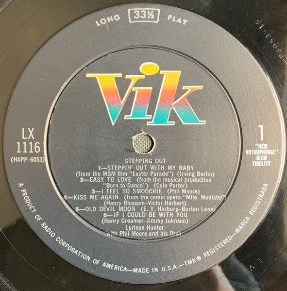 Lurlean Hunter : Stepping Out (LP, Album, Mono)