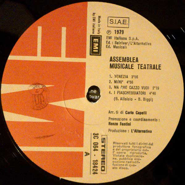 Assemblea Musicale Teatrale : Il Sogno Di Alice (LP, Album)