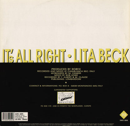 Lita Beck : It's All Right (12", Single)