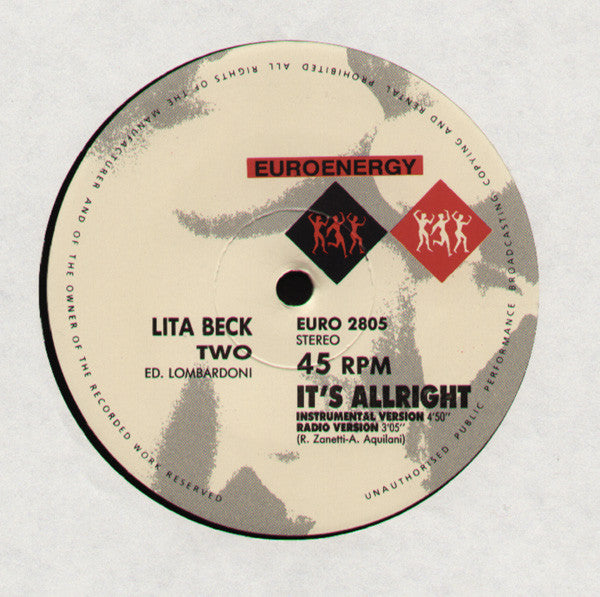 Lita Beck : It's All Right (12", Single)