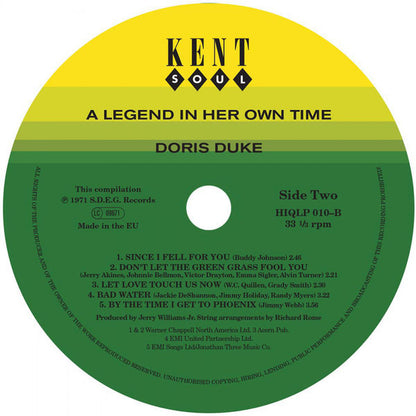Doris Duke : A Legend In Her Own Time (LP, Album, RE, Yel)