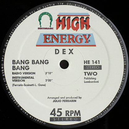 Dex (4) : Bang Bang Bang (12")