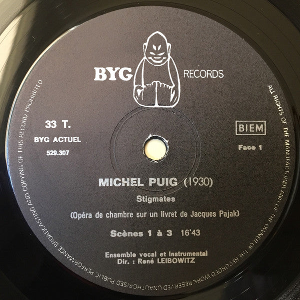 Michel Puig - René Leibowitz : Stigmates (LP, Album)