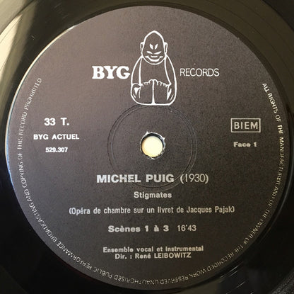 Michel Puig - René Leibowitz : Stigmates (LP, Album)