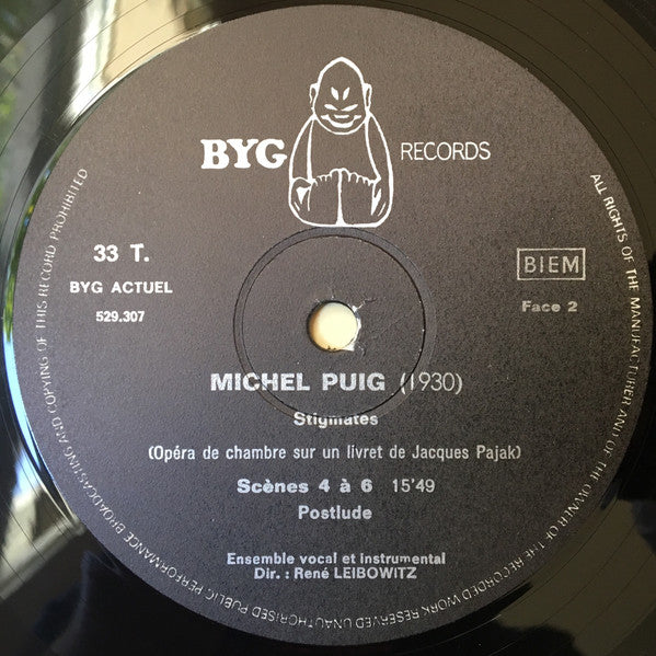 Michel Puig - René Leibowitz : Stigmates (LP, Album)