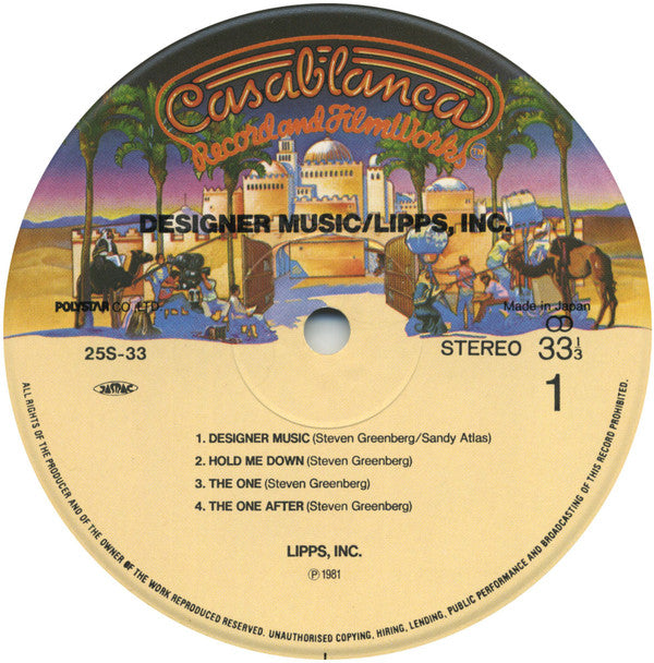 Lipps, Inc. : Designer Music (LP, Album)