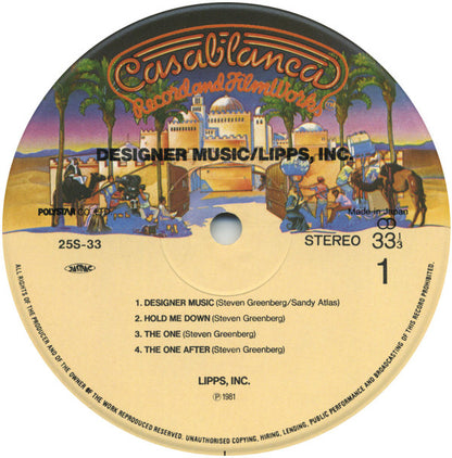 Lipps, Inc. : Designer Music (LP, Album)