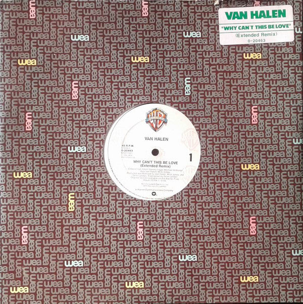 Van Halen : Why Can't This Be Love (Extended Remix) (12", Single)