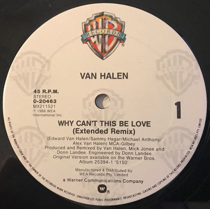 Van Halen : Why Can't This Be Love (Extended Remix) (12", Single)