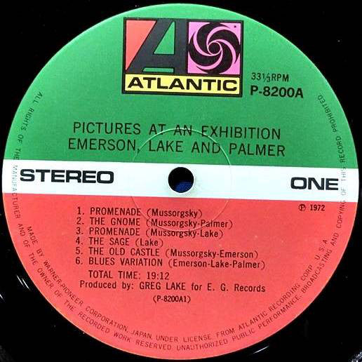 Emerson, Lake & Palmer : Pictures At An Exhibition (LP, Album, RE, Gat)