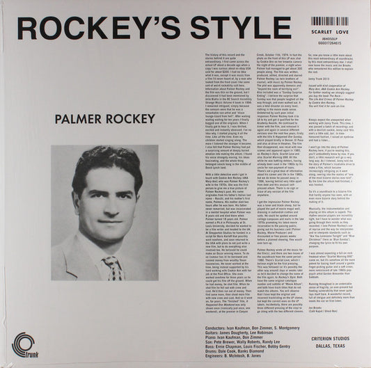 Palmer Rockey : Rockey's Style  (LP, Album, RE)