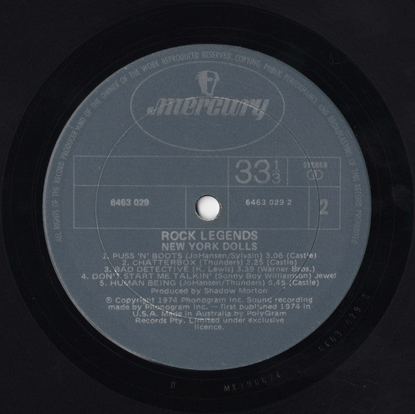 New York Dolls : Rock Legends (LP, Album, RE)
