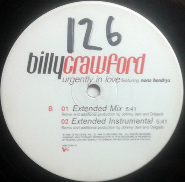Billy Crawford Featuring Nona Hendryx : Urgently In Love (12", Single)