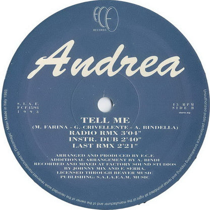 Andrea Delfino : Tell Me (12")
