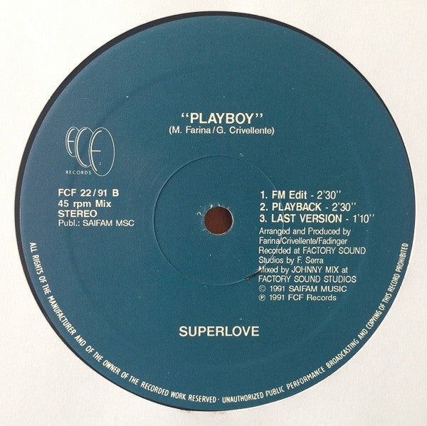 Superlove : Playboy (12")