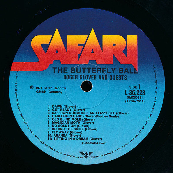 Roger Glover And Guests : The Butterfly Ball And The Grasshopper's Feast (LP, Album, RE, Gat)
