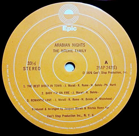 The Ritchie Family : Arabian Nights (LP, Album)