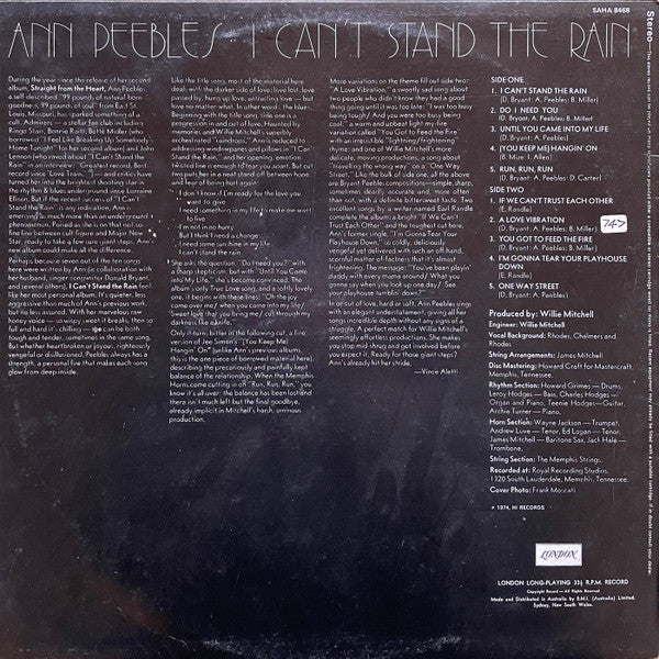 Ann Peebles : I Can't Stand The Rain (LP, Album)