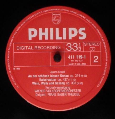 Johann Strauss Jr., Wiener Volksopernorchester, Franz Bauer-Theussl : Famous Waltzes - Berühmte Walzer Volume 4 (LP, Album)