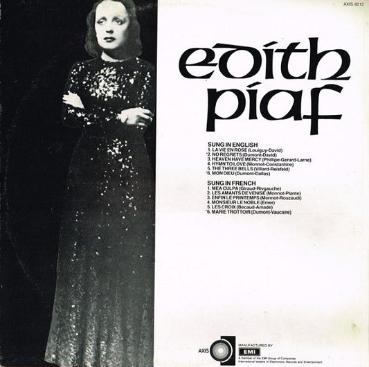Edith Piaf : Edith Piaf (LP, Comp)
