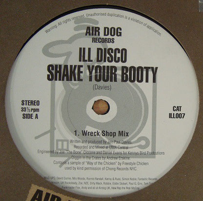 Ill Disco : Shake Your Booty (12")