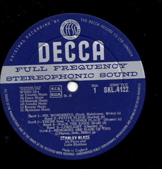 Stanley Black, His Piano And Latin Rhythms : Intimate Percussion (LP, Album)