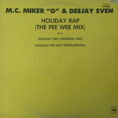 MC Miker G. & DJ Sven : Holiday Rap (The Pee Wee Mix) (12", Promo)