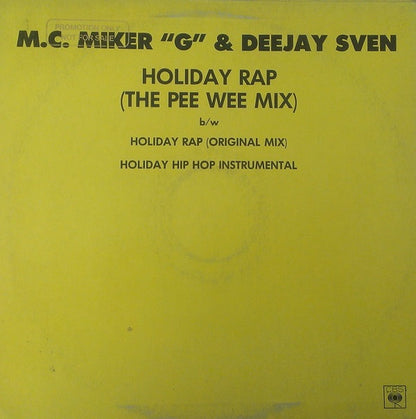 MC Miker G. & DJ Sven : Holiday Rap (The Pee Wee Mix) (12", Promo)