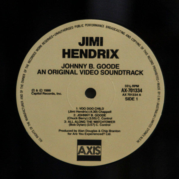Jimi Hendrix : Johnny B. Goode An Original Video Soundtrack (12", MiniAlbum)
