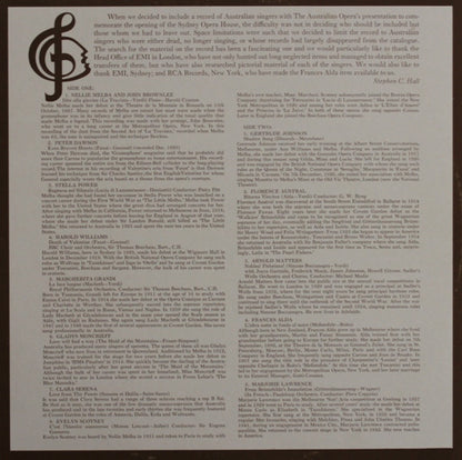 Nellie Melba, John Brownlee, Peter Dawson, Stella Power, Harold Williams (3), Margherita Grandi, Gladys Moncrieff, Clara Serena, Evelyn Scotney, Gertrude Johnson, Florence Austral, Arnold Matters, Frances Alda, Marjorie Lawrence : Great Australian Singers (LP, Comp, Ltd + Box)