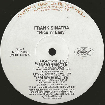 Frank Sinatra : Nice 'N' Easy (LP, Album, RE, RM)