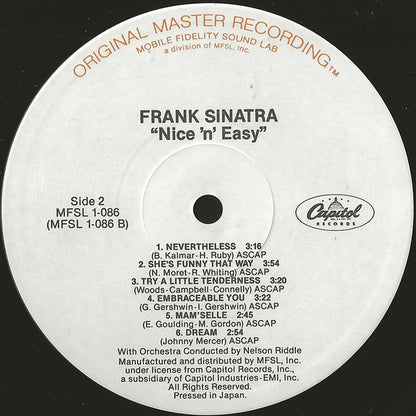 Frank Sinatra : Nice 'N' Easy (LP, Album, RE, RM)