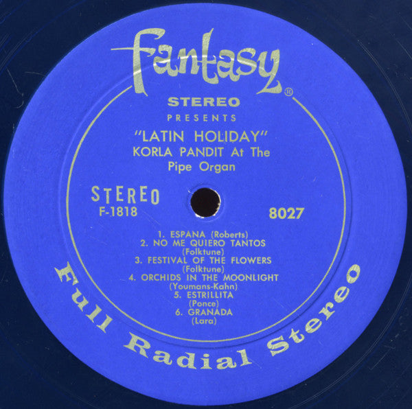 Korla Pandit : Latin Holiday (LP, Album, Blu)