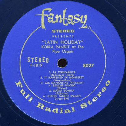 Korla Pandit : Latin Holiday (LP, Album, Blu)