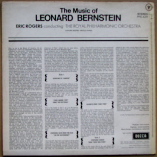 Eric Rogers (2) Conducting The Royal Philharmonic Orchestra* : The Music Of Leonard Bernstein (LP, Album)