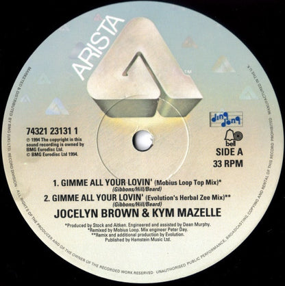 Jocelyn Brown And Kym Mazelle : Gimme All Your Lovin' (12", Single)